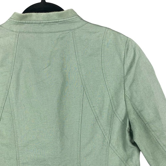 Sundance Green Linen Cotton Moto Jacket - Picture 5 of 7